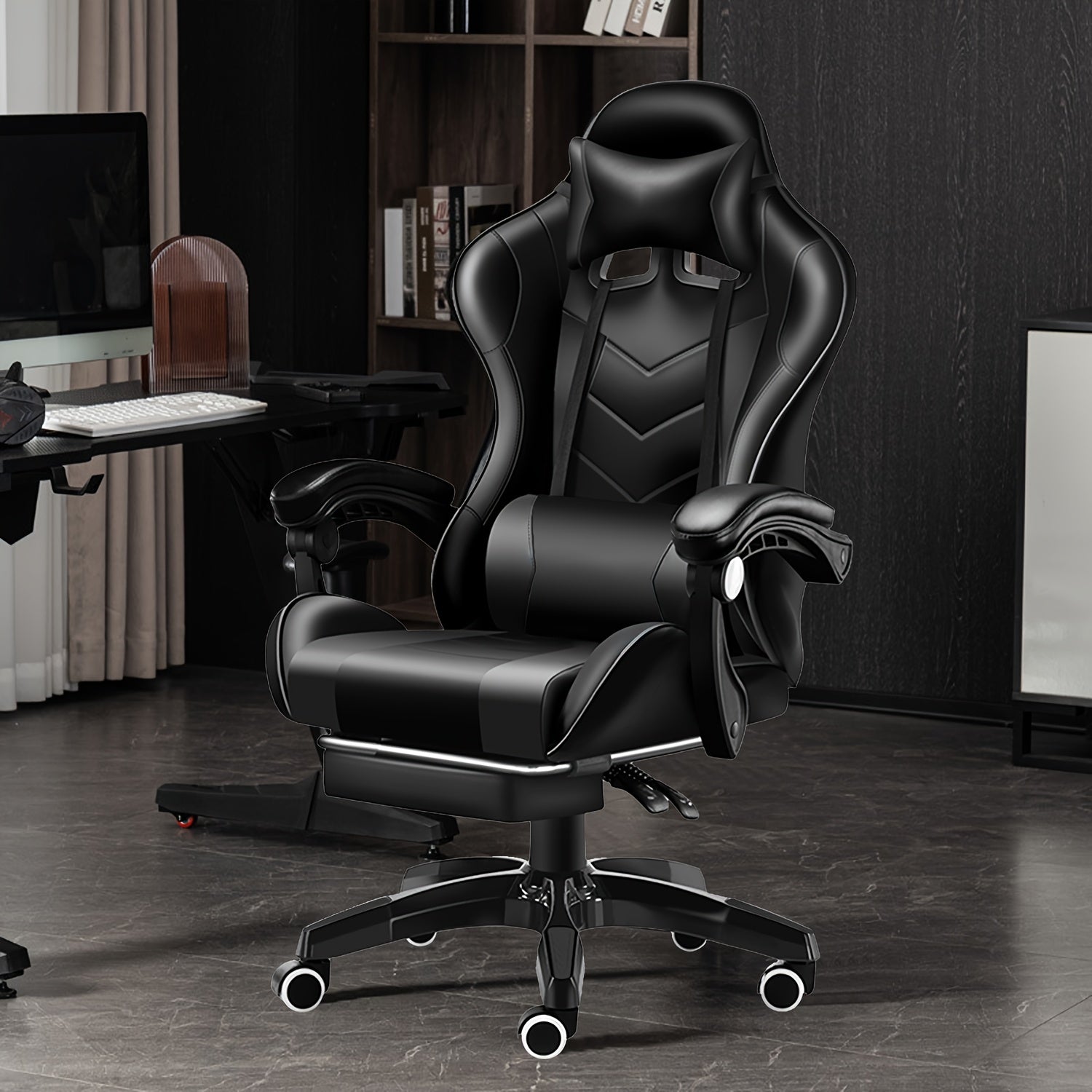 TEMU Black-pink, Black-white, Black-gray, Black-red Gaming Chair, Gamer Chair For Adults Ergonomic Computer Chair For Teens, Pc Office Chair With