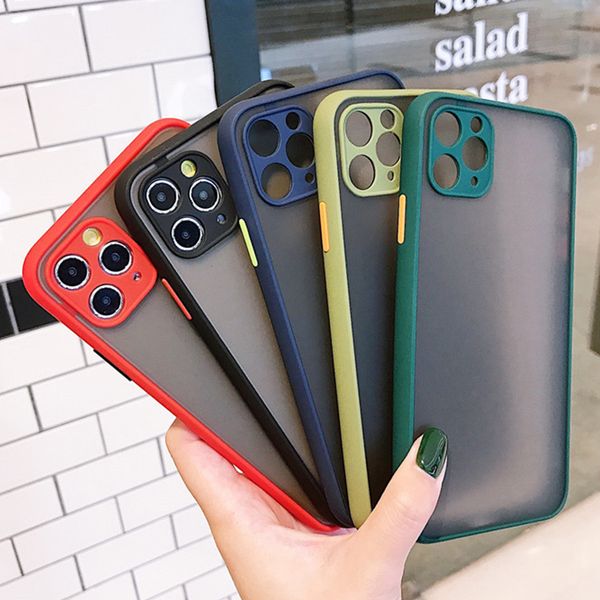 Cases Case For iPhone 15 Pro Max 14 Plus 13 Mini 12 11 Candy Color Lens Camera Protection Matte Frosted Hard Cover Armor
