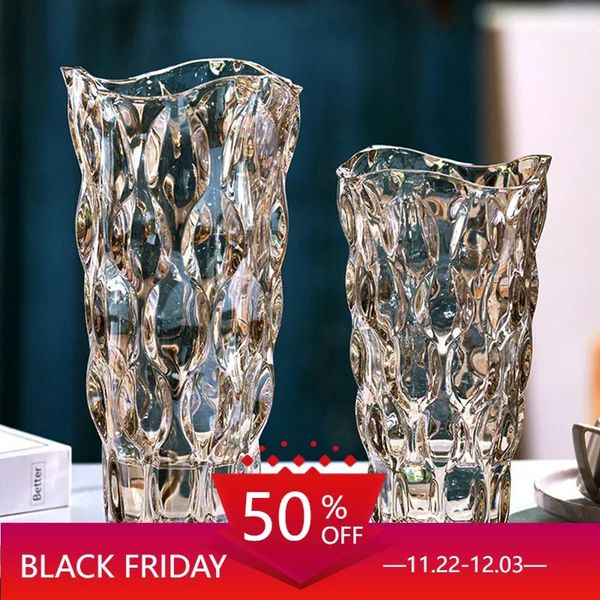 Cactus Beauty Vase Glass Glass Outdoor Mini Retro Banheiro Vaso Decoração do piso Modern Home Decoration ZY50HP 241125