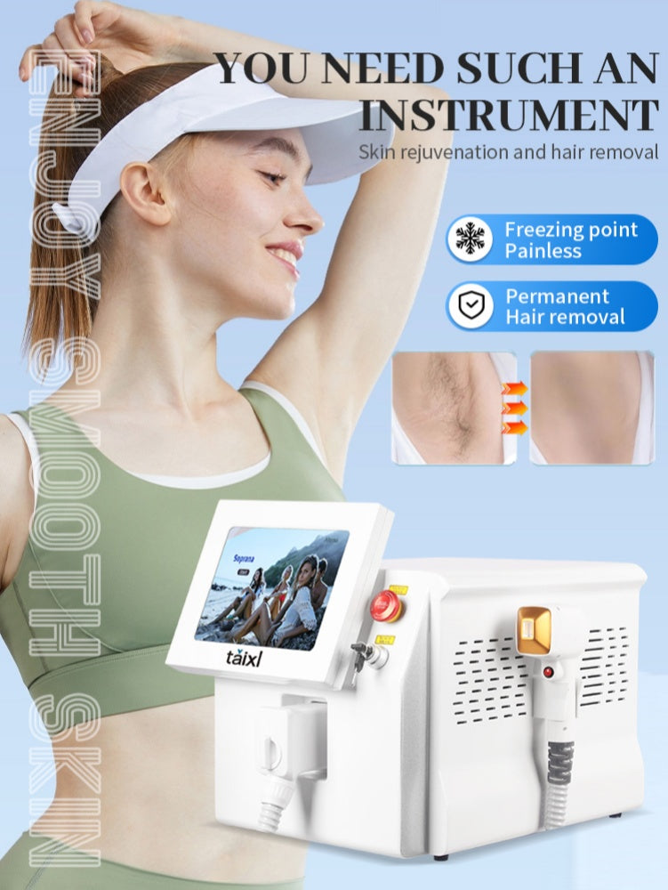 808 Alexandrite Hair Removal Laser Diode Machine 3500W Ice Platinum Body Face Underarm Cooling Head Permanent Painless Epilator