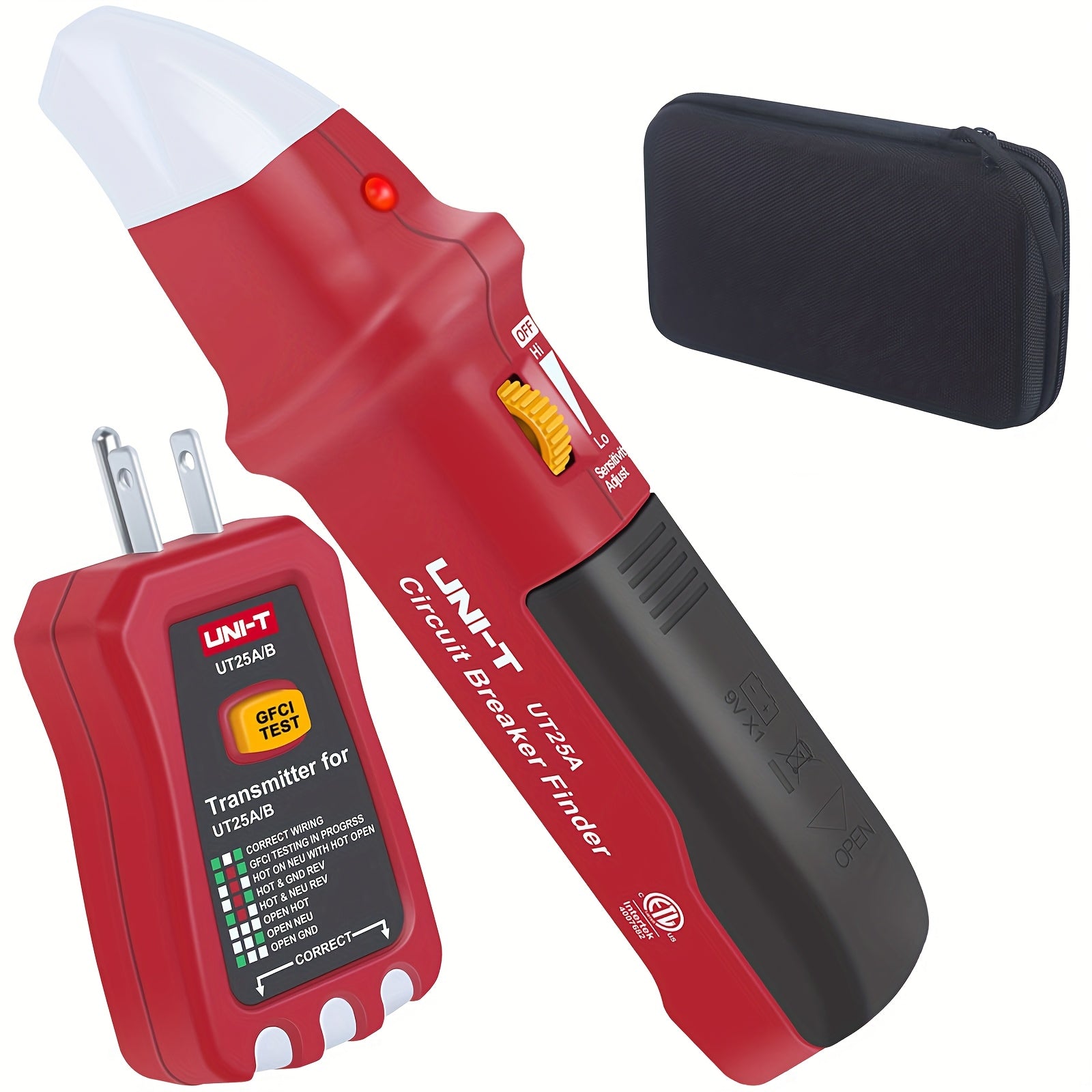 TEMU Ac Circuit Breaker Finder And Tracer Tool Kit With Electrical Integrated Gfci Outlet Tester, Ac 90-120v Usa Plug + Adjustable Indicattion+