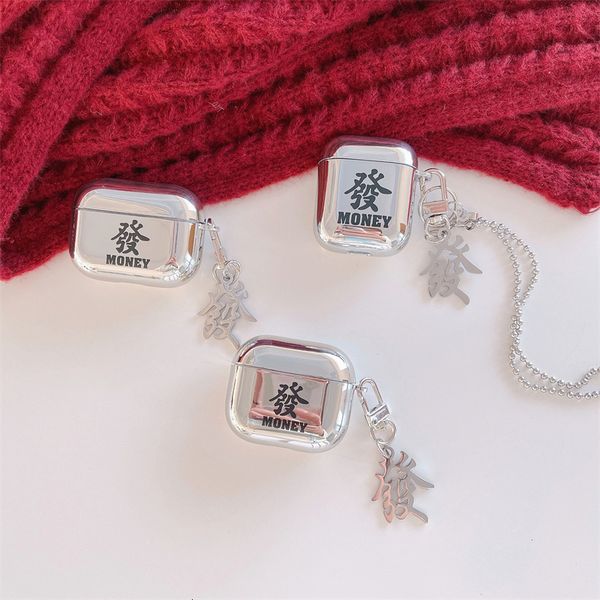 ddmygifts Electroplated text hair suitable Pro1-2-3 generation Bluetooth wireless headphone cover, creative soft shell for men A