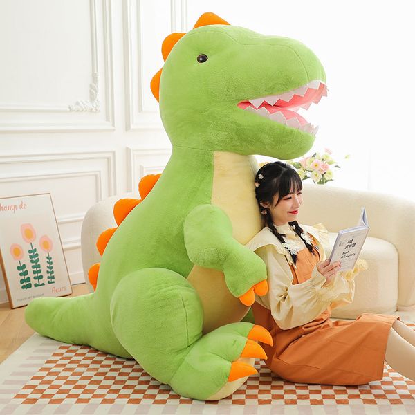 Wholesale large new size green dinosaur plush toy Tyrannosaurus Rex doll children&#039;s gift cute throw pillow