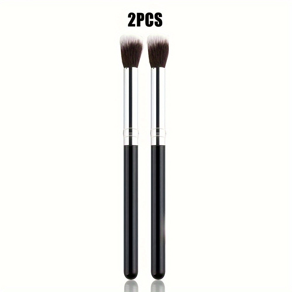 TEMU 2pcs Nail Art Brush Pens Set - Unscented, Soft Bristle Brushes For Gradient, Face Makeup & Dust Cleaning, Manicure Tools