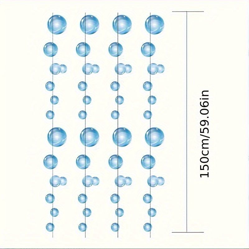 TEMU Summer Ocean Theme Bubble Hanging Decorations, Blue Plastic Pvc Backdrops, Garden Party Props – Weddings, Birthdays, Anniversaries, Bachelor &