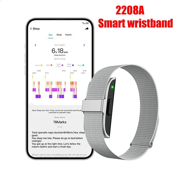 2208A Smart Bracelet Heart Rate and Blood Pressure Monitor Sports Fitness Tracker Mens and Womens Electronic Bracelet 240925