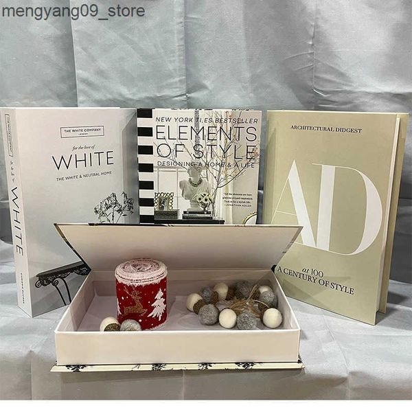 Other Home Decor Luxury Fake Books for Decoration Openable Simulation Book Storage Box Coffee Table Books Villa Hotle Home Decor Shooting Pr