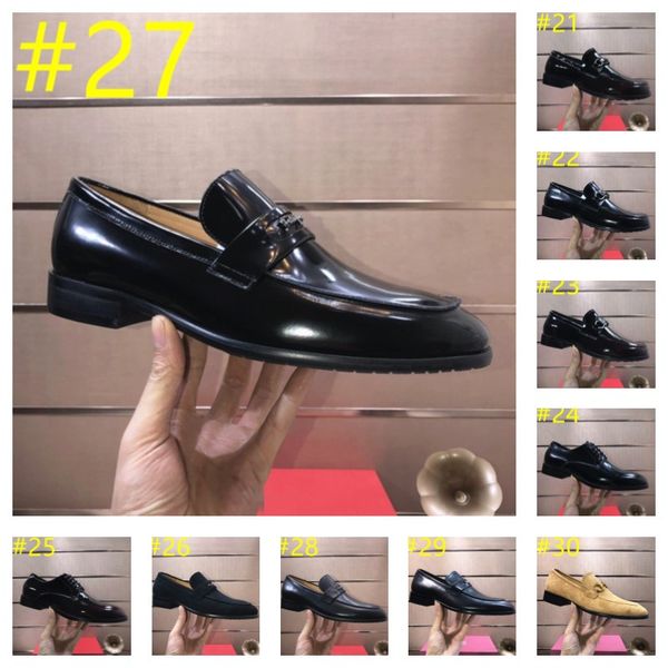 57model italiano luxuoso italiano de alta qualidade Black Brown Mens Dress Shoes para homens sapatos de couro panos de vestido Sapatos de ve