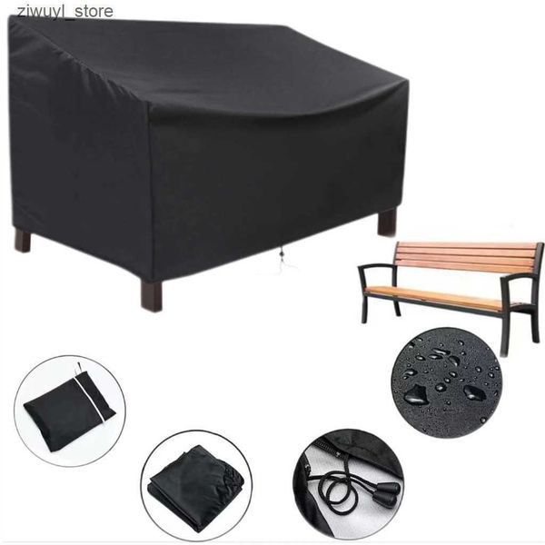 Dust Cover High quality waterproof outdoor garden bench cover bench furniture sofa chair table rain and dust cover L240910