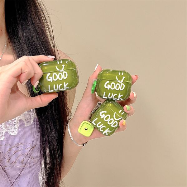 ddmygifts Simple English smiley face suitable for Pro2 Bluetooth wireless headphone case 1-2-3 generation cute women