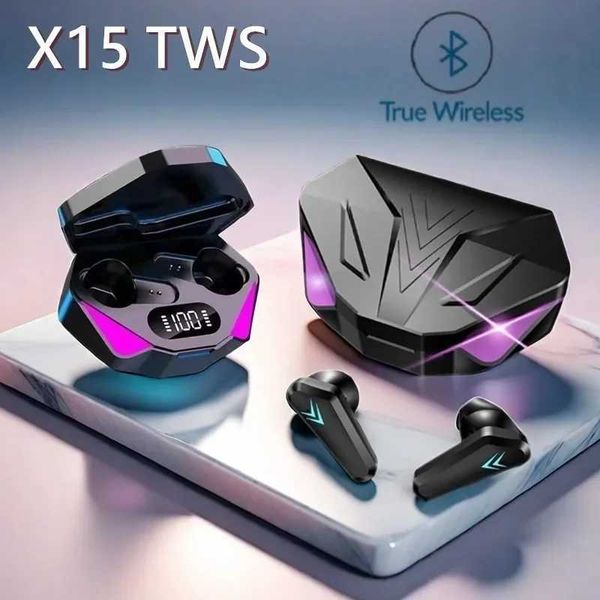 X15 TWS Gaming Earphones Wireless BT Earphones with Microphone Bass Sound Localization 9D Stereo Music High Fidelity Earphones M241213
