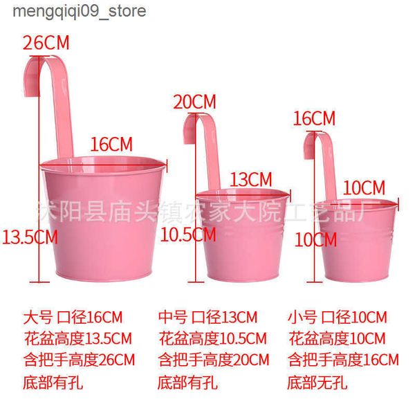 Planters Color flower barrel iron sheet barrel green plant fleshy iron flower personalized basin barrel household barrel L240910