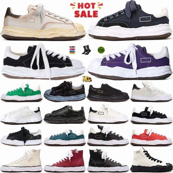 Sneakers Mihara Running Shoe Blakey Sneaker Shoes Blue Purple Green Black Casual Men and Women Luxury Canvas Running Shoe Z8PG#