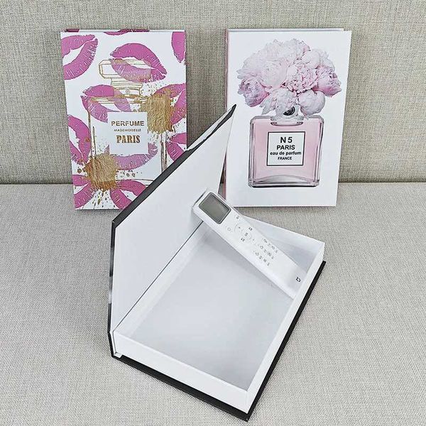Fashion perfume Girl Luxury Designer Fake Book Decorative Book Storage Box Home Living Room Coffee Table Decorative Prop Book W240826