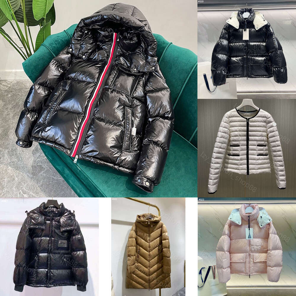 Womens Jacket Down Parkas Embroidered Badge Stand Collar Hooded Designer Women Down Jacket Winter Thickened Warm Loose Puffer Jacket Bread Jackets C