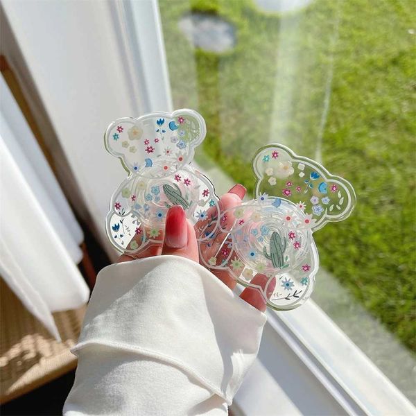 Cell Mounts Holders Cute Transparent wer Bear Grip Tok Griptok Korea Ring For iPhone Samsung Accessories Lovely Phone Stand Holder S246062