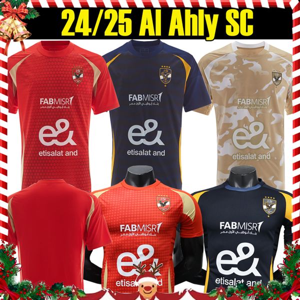 24 25 Al Ahly SC Soccer Jerseys Fans Player Version TAU Ali 2024 2025 Red Home Away Shahat Uniforms Men size S-XXL Football shirts