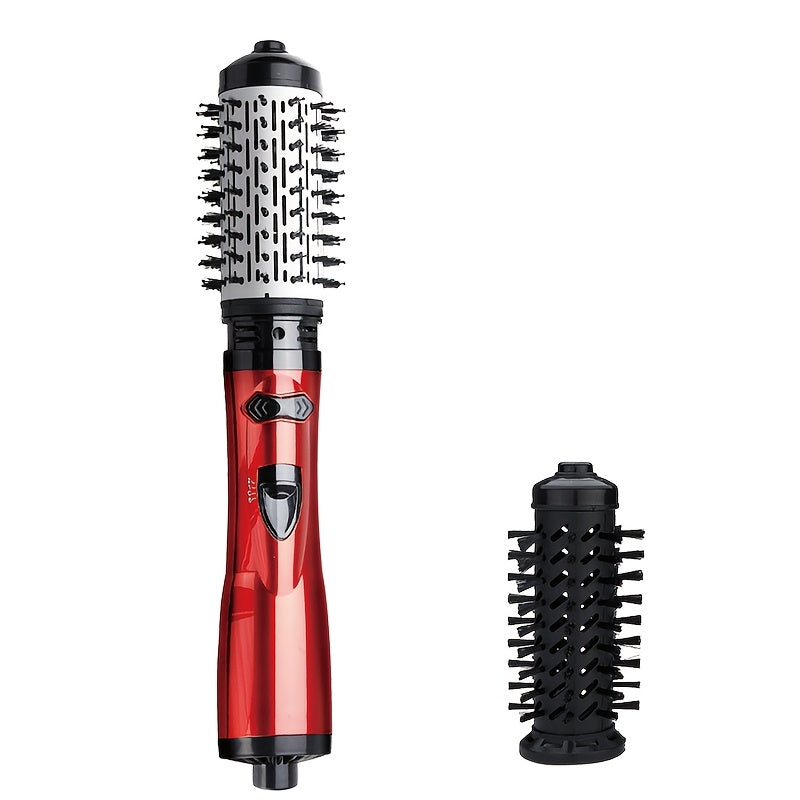 TEMU 2in1 Rotating Hot Air Brush Styler And Dryer Multifunctional Hair Dryer, Curler, And Straightener For Results At -step Styling For Vibrant,