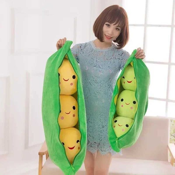 Plush Pillows Cushions Maternity Pillows Creative Cute Toys Doll For Children In A Pod Plush Toy Soft Throw Pillow Stuffed Pea Pod Toy Kids