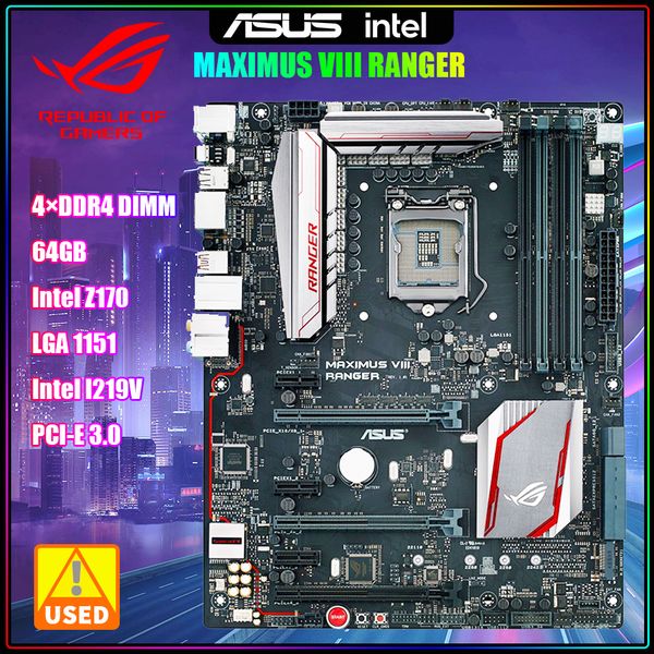 ASUS ROG MAXIMUS VIII RANGER Motherboard with Intel Z170 Chipset LGA1151 Socket Supports Core i7-i5-i3-Pentium-Celeron 7700 7100