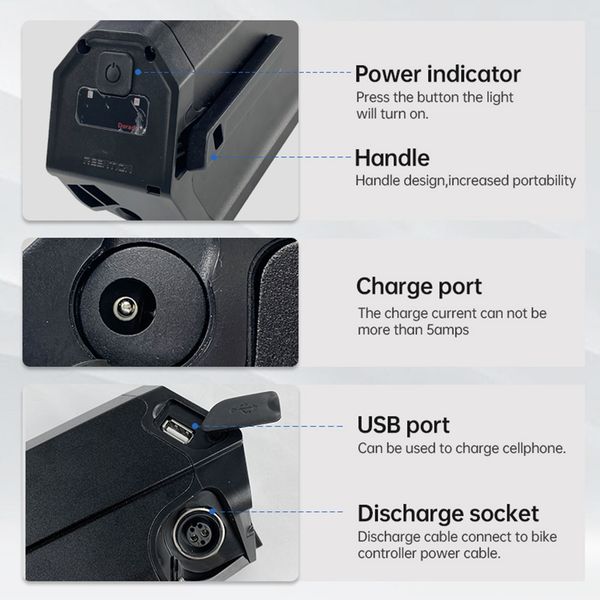 Juiced Cross Current AIR Batteries 48V 21Ah 17.5Ah 13Ah 21Ah HAOQI Step thru EMTB Replacement battery