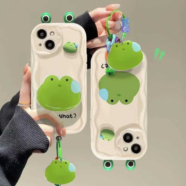 New Arrival 3D Ear Frog Pendant Phone Case Suitable for iPhone 16 15 Pro Max 14 11 13 12 Mini XR 8 7 Plus X XS SE Soft Silicone Etui Z241012