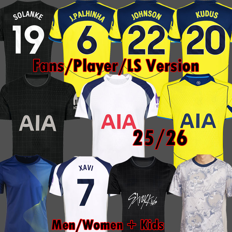 25 26 PALHINHA Soccer Jerseys THFC RICHARLISON KULUSEVSKI JOHNSON 2025 2026 SOLANKE XAVI SIMONS Football Htottenhamsoccer shirt men kids equipment s