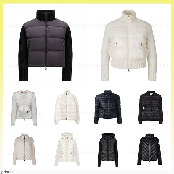 Stylish Multi Styles Womens Knit Cardigan Down Jacket - Designer Fashion Luxury Winter Coat Asian S-L Sizes - Warm and Trendy Outerwear