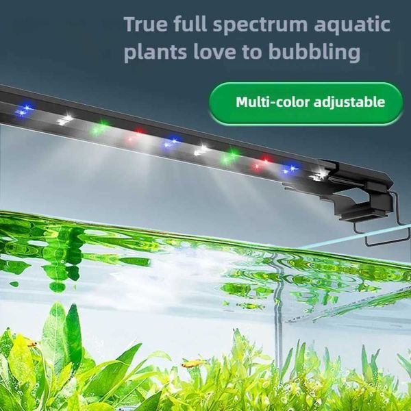 Fish Tank Light LED Aquarium accessories3 Light Modes and Time SettingsFull Spectrum Freshwater Aquatic Plant Help Algae Grow Z250205