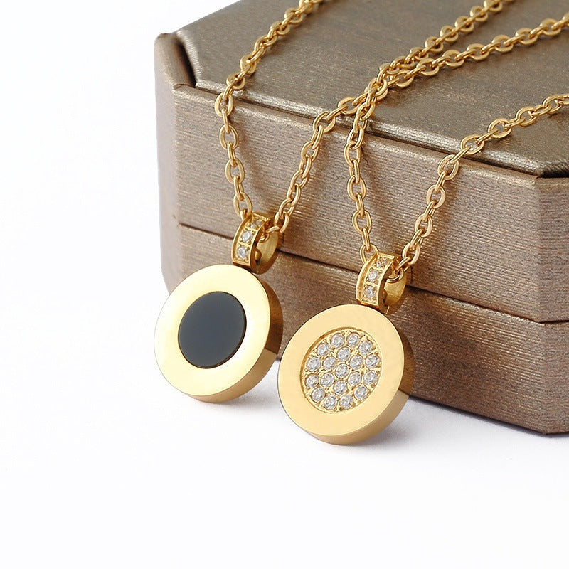 love necklaces designer gold luxury jewelry silver chain for women men stainless steel jewellery will never fade classic eternity B letter round pen