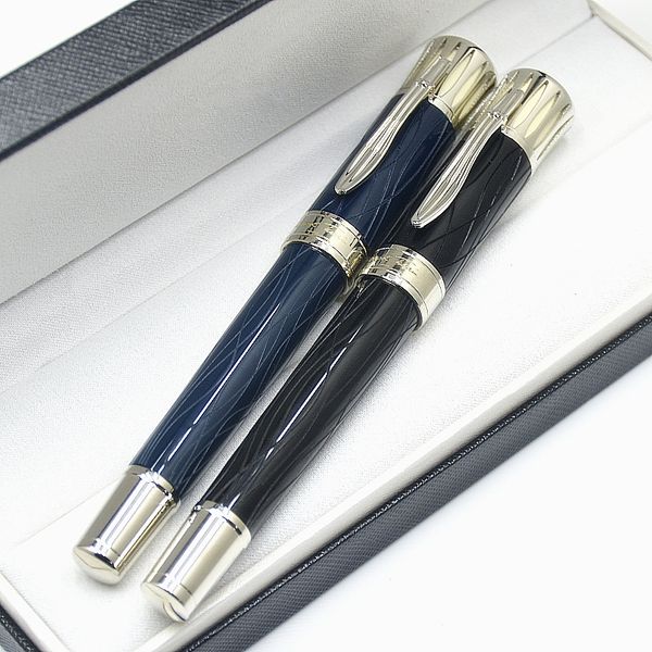 top wholesale Great Writer edition Mark Twain Rollerball pen Ballpoint pens Black Blue Wine red resin engrave office school supplies with Se