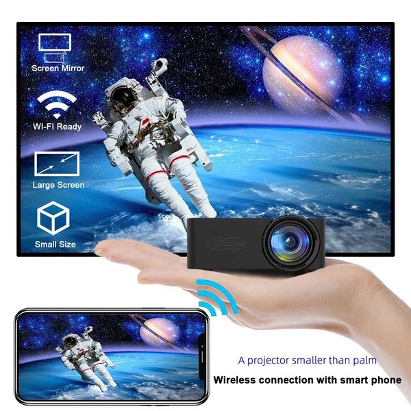 Projectors Salange Mini Projector 1080P supports YT100 mobile video home theater portable WiFi wireless mirroring iPhone Android smartphone