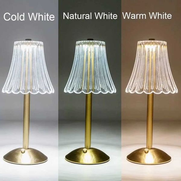 LED Table Lamp USB Touch Dimming Night Light Coffee Bar Atmosphere Light Eye-Protection Reading Light Bedroom Decor LightingKL240731