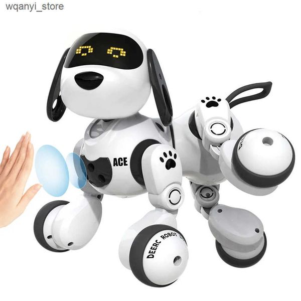 Electronics Robots Remote Control Intelligent Robot Dog Toy Talking Walking Interactive Cute Puppy Electronic Pet Animal Model Gift Toy Dog