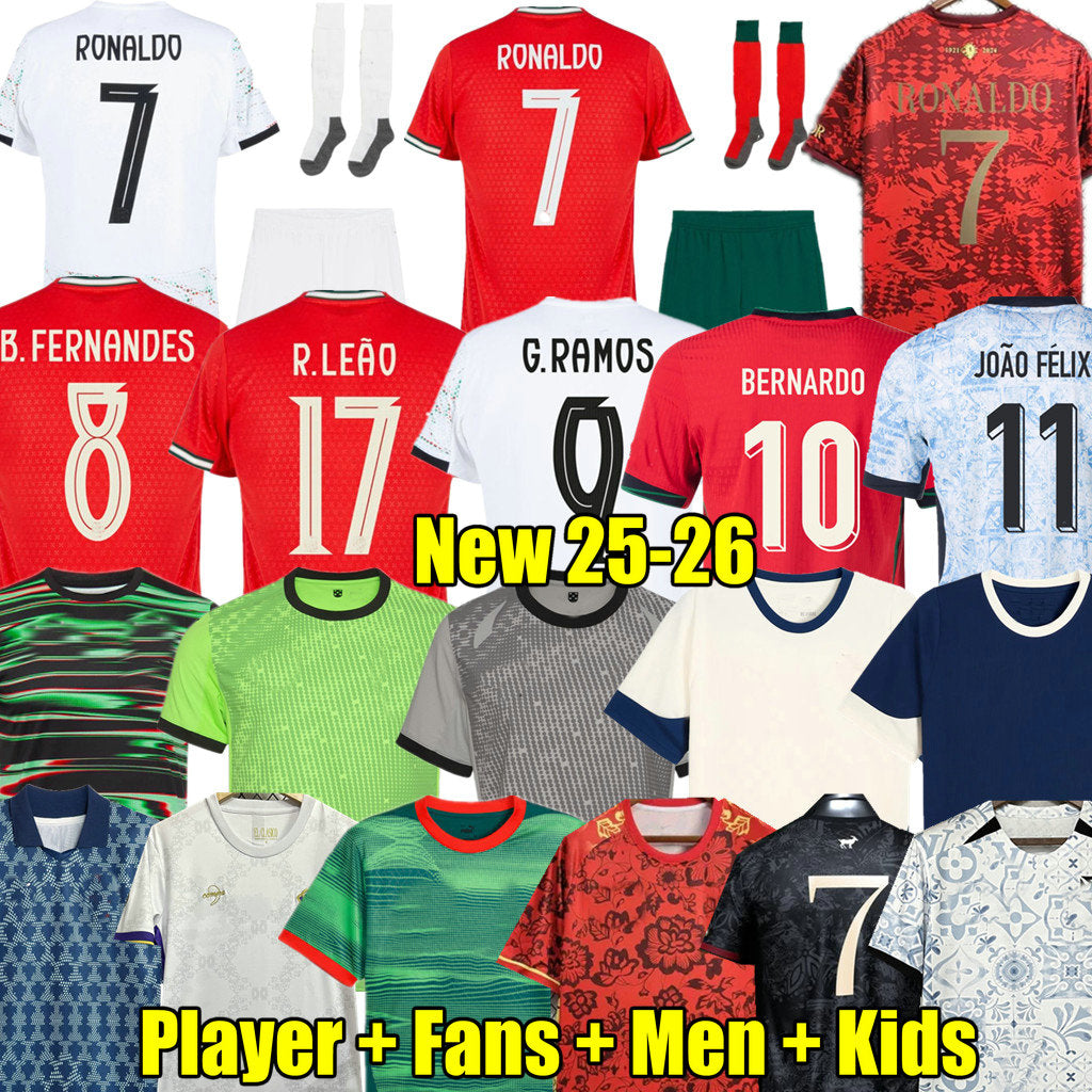 Ronaldo 2025 FANS player soccer Jerseys 2024 2026 Home away 24 25 26 CR7 DANILO men Football shiirt KIDS woman FERNANDES JOAO FELIX RUBEN R.LEAO