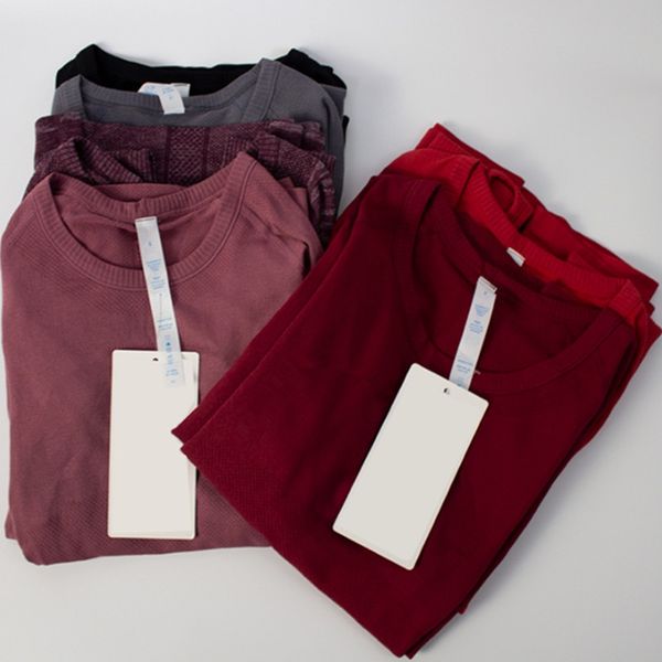 Women&#039;s Yoga long sleeves Solid Color Nude Sports Shaping Waist Tight Fitness Loose Jogging Sportswear Women&#039;s High Quality new