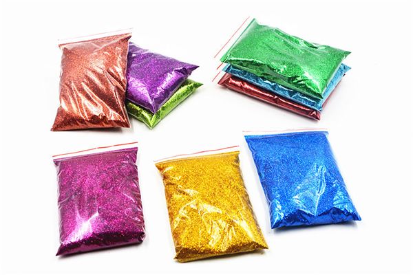 Colourful gold onion powder glitter diy nail art jewellery ribbon flower accessories painting materials package wholesalers