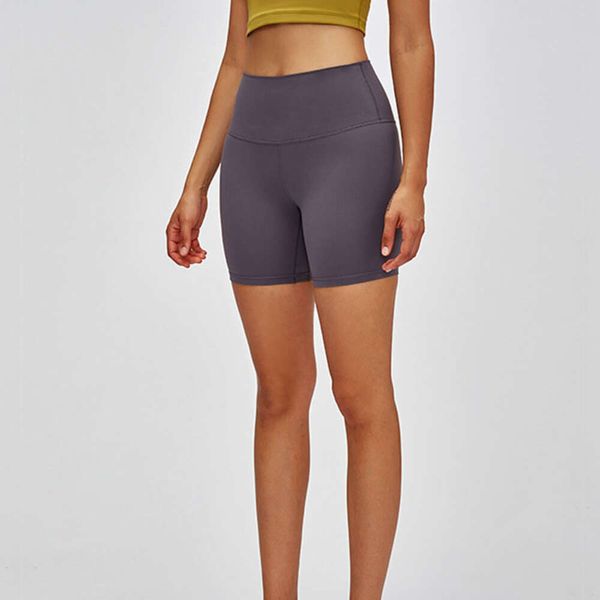 High Waist Fitness Workout Shorts Women Naked feel Fabric Plain Squatproof Yoga Trainning Sport Shorts solid color leggings