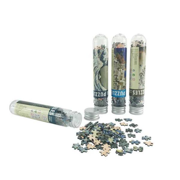 Puzzles 150PCS Mini Test Tube Jigs Puzzle Godess Decompression Toys Van Gogh Oil Painting for Aldult Family Game