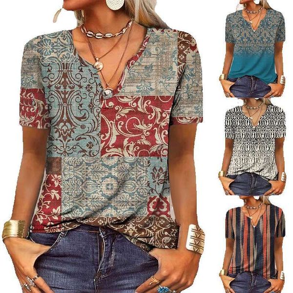 Best Saller Short-sleeved Hip Hop Female Casual Slim Streetwear Hollow Out Slim Top Female Print Tshirt Plaid Collar Blouse Couples Man Woma