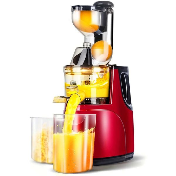 Masticating Juicer Cold Press Juice Extractor Nama Orange Apples Orange Citrus Machine With Wide Chute CL240815
