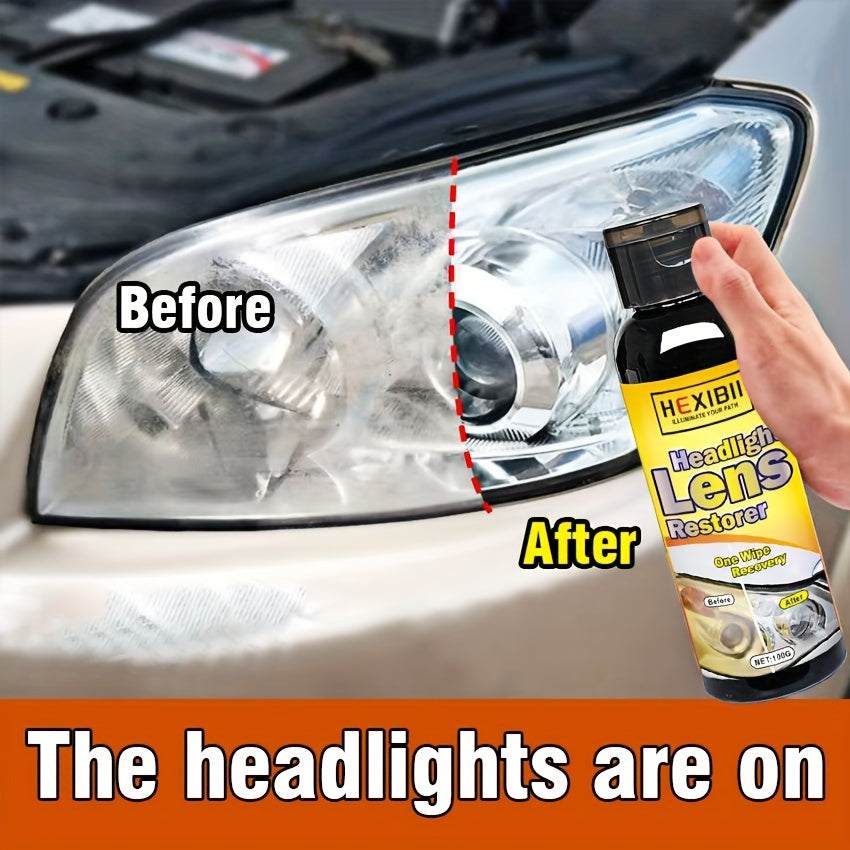 TEMU Universal Headlight Restoration Kit - Car Light Polish For Yellowing, Scratch, And Oxidation Repair, Clear And Bright Finish, Plastic Headlamp