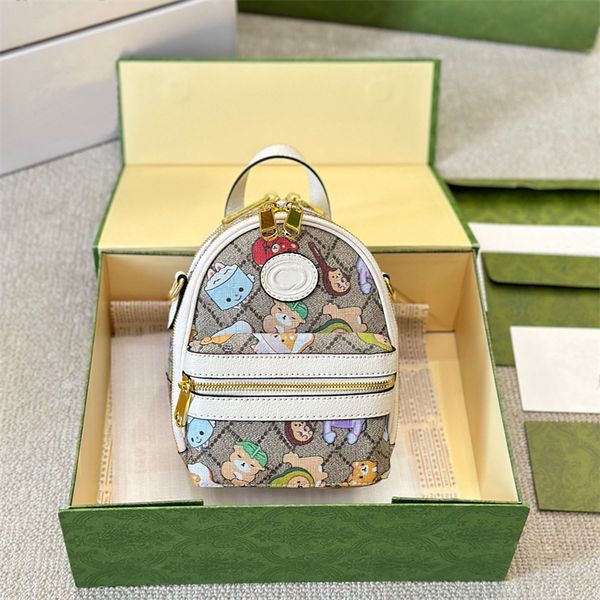 Designer Backpack Mini Schoolbag For Women Fashion Backpac Girl Bookbag Embroidery Cowhide Handbag Tote Bag Gift Knapsack