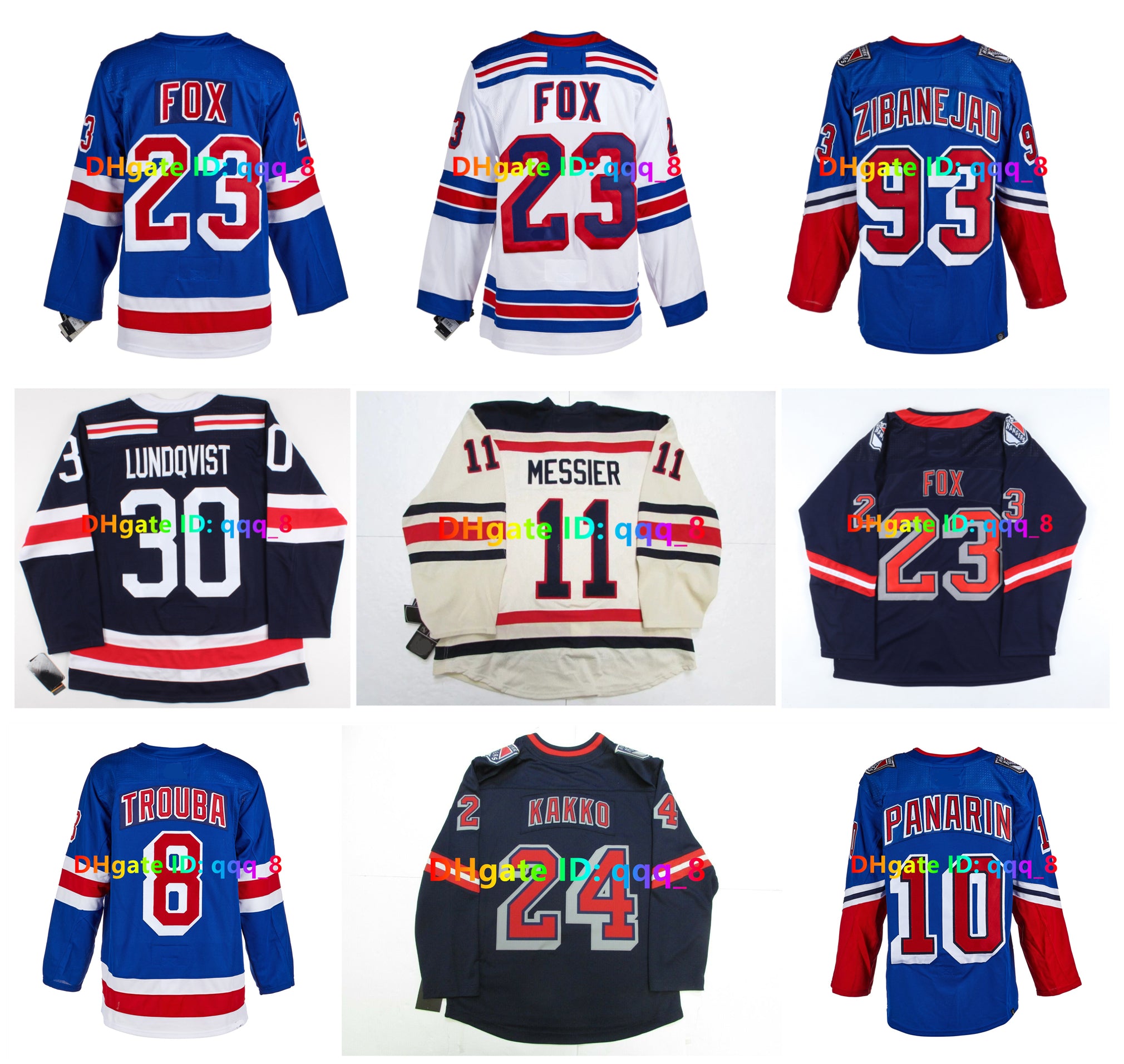 Adam Fox Matt Rempe Mika Zibanejad NYR Stadium Series Hockey Jersey Reverse Retro Lafreniere Jacob Trouba Mark Messier Henrik Lundqvist Panarin Krei