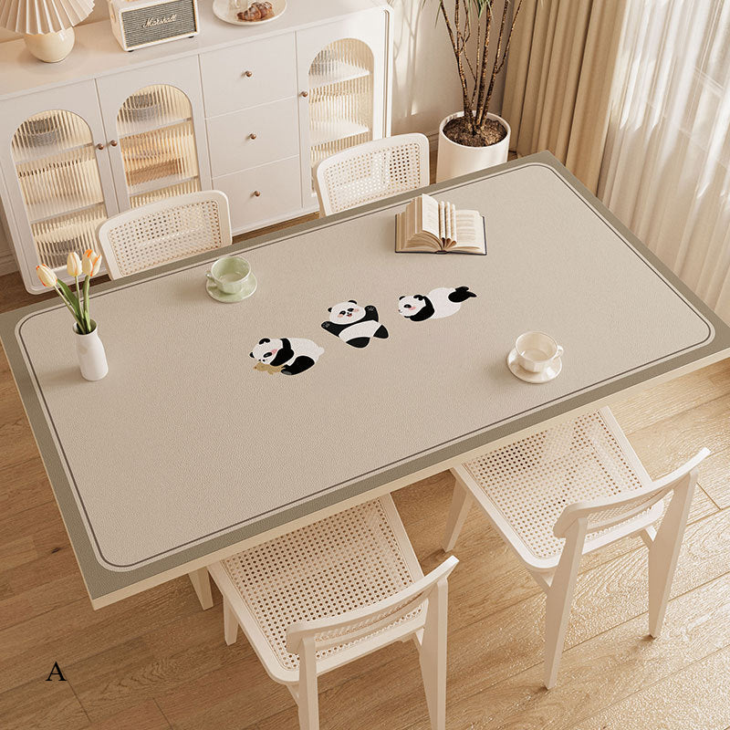 Premium Leather Table Mat Oil-proof and Waterproof Leave-in Household Easy To Take Care of Living Room Coffee Table Tablecloth RYU