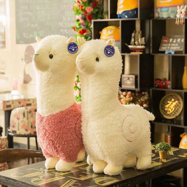 Stuffed Plush Animals 80cm Giant Alpaca Plush Toys Kawaii Sheep Stuffed Cute Animal Doll Pillow Alpaca Dolls For Kids Girl Birthday Gifts