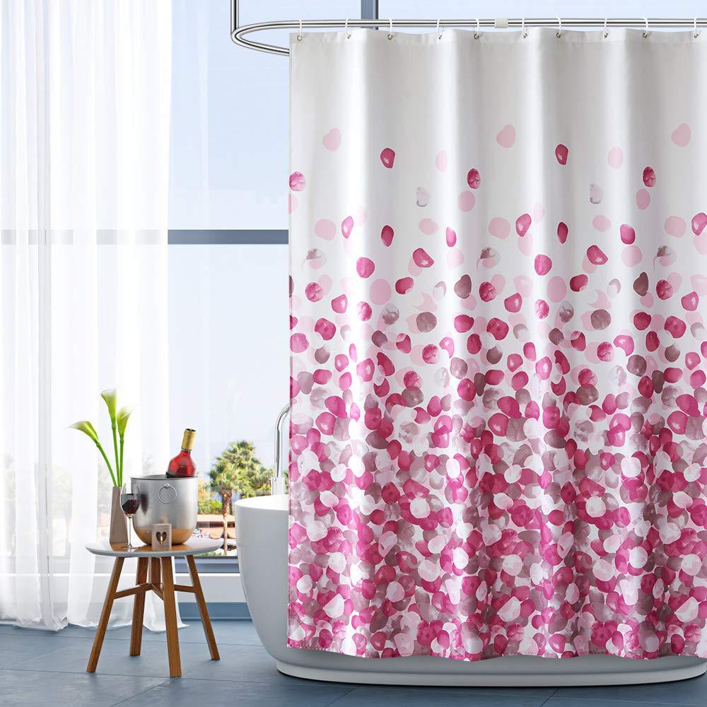 YL-36975 digital printed cloth shower curtain waterproof thick bathroom partition curtain with hook cross-border supply