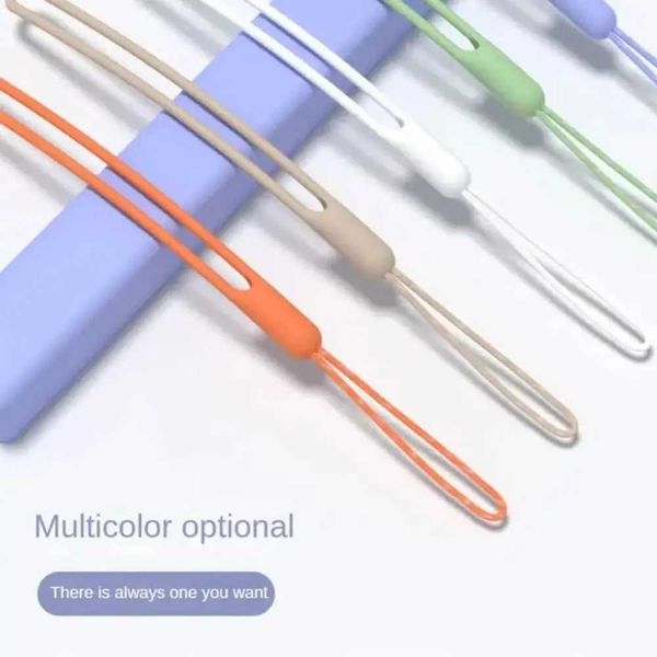 Cell Straps Charms Soft Mobile Anti-lost Lanyard Rope Short Strap Wrist Liquid Silicone Anti-rope Phone Shell Chain J241108