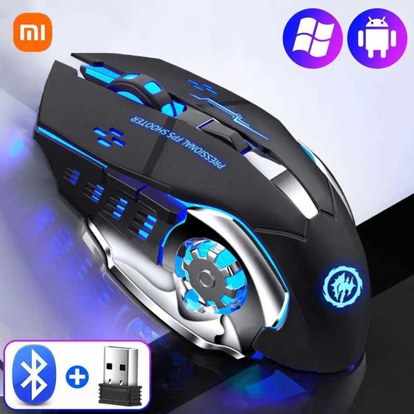 Bluetooth Gaming Mouse Wireless Rechargeable Ergonomics Backlight Silence Mouses 2.4G E Sports Mechanical Keyboard OfficeLX241024