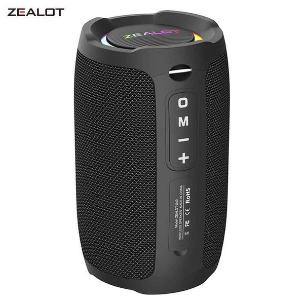 ZEALOT S49 Portable Speaker 20W IPX7 Waterproof Powerf Sound Box Bass Boost Dual Pairing TF TWS USB Z241224